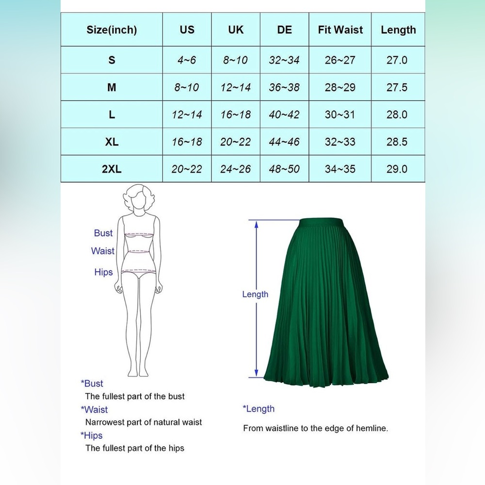 Grace Karin green skirt - Picture 4 of 5